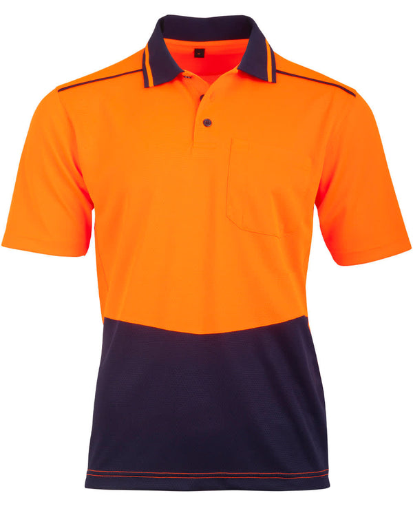 Unisex HiVis Bamboo Charcoal S/S Polo [53-SW81]