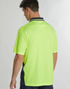 Unisex HiVis Bamboo Charcoal S/S Polo [53-SW81]