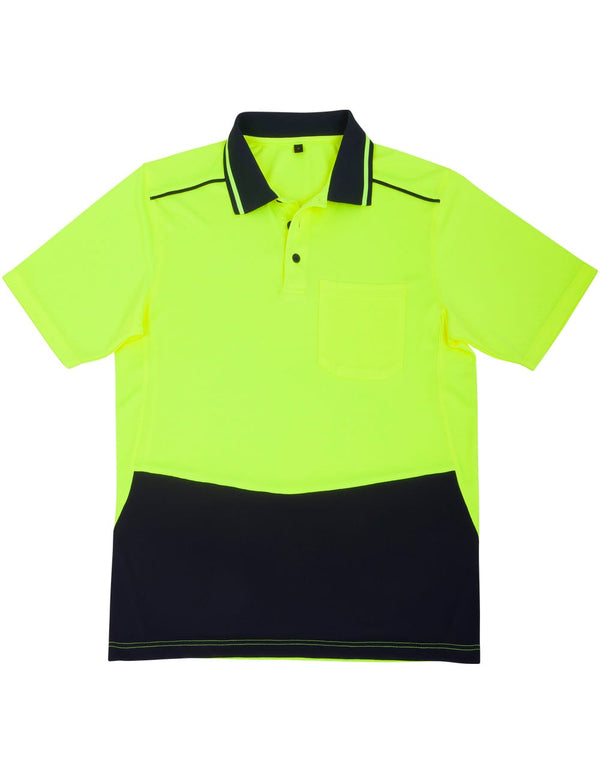 Unisex HiVis Bamboo Charcoal S/S Polo [53-SW81]