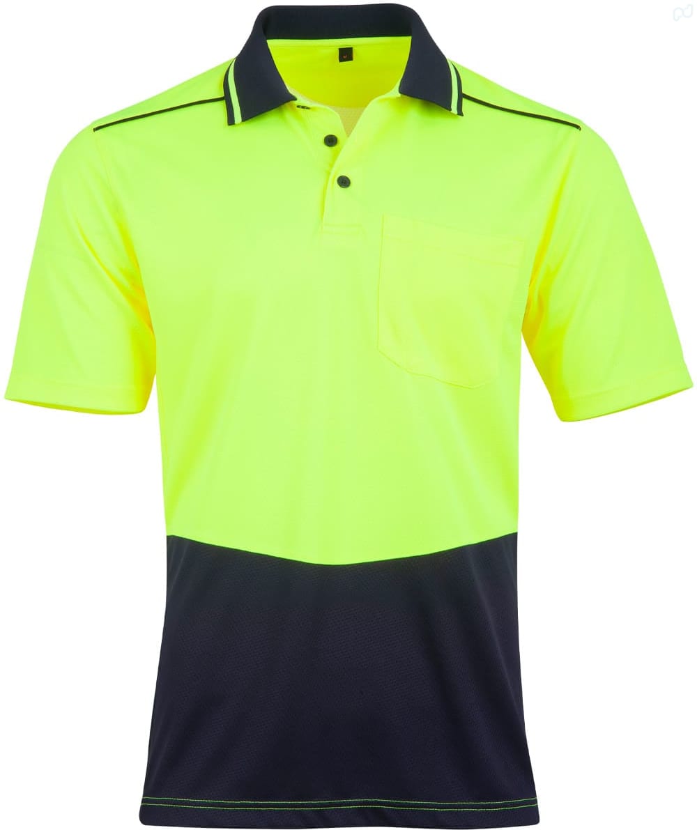 Unisex HiVis Bamboo Charcoal S/S Polo [53-SW81]