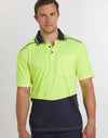 Unisex HiVis Bamboo Charcoal S/S Polo [53-SW81]