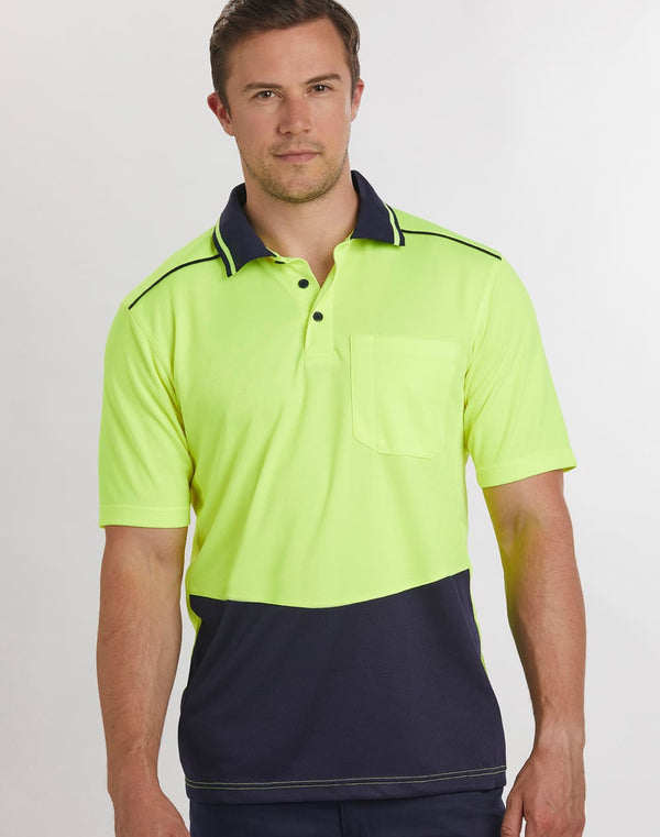 Unisex HiVis Bamboo Charcoal S/S Polo [53-SW81]