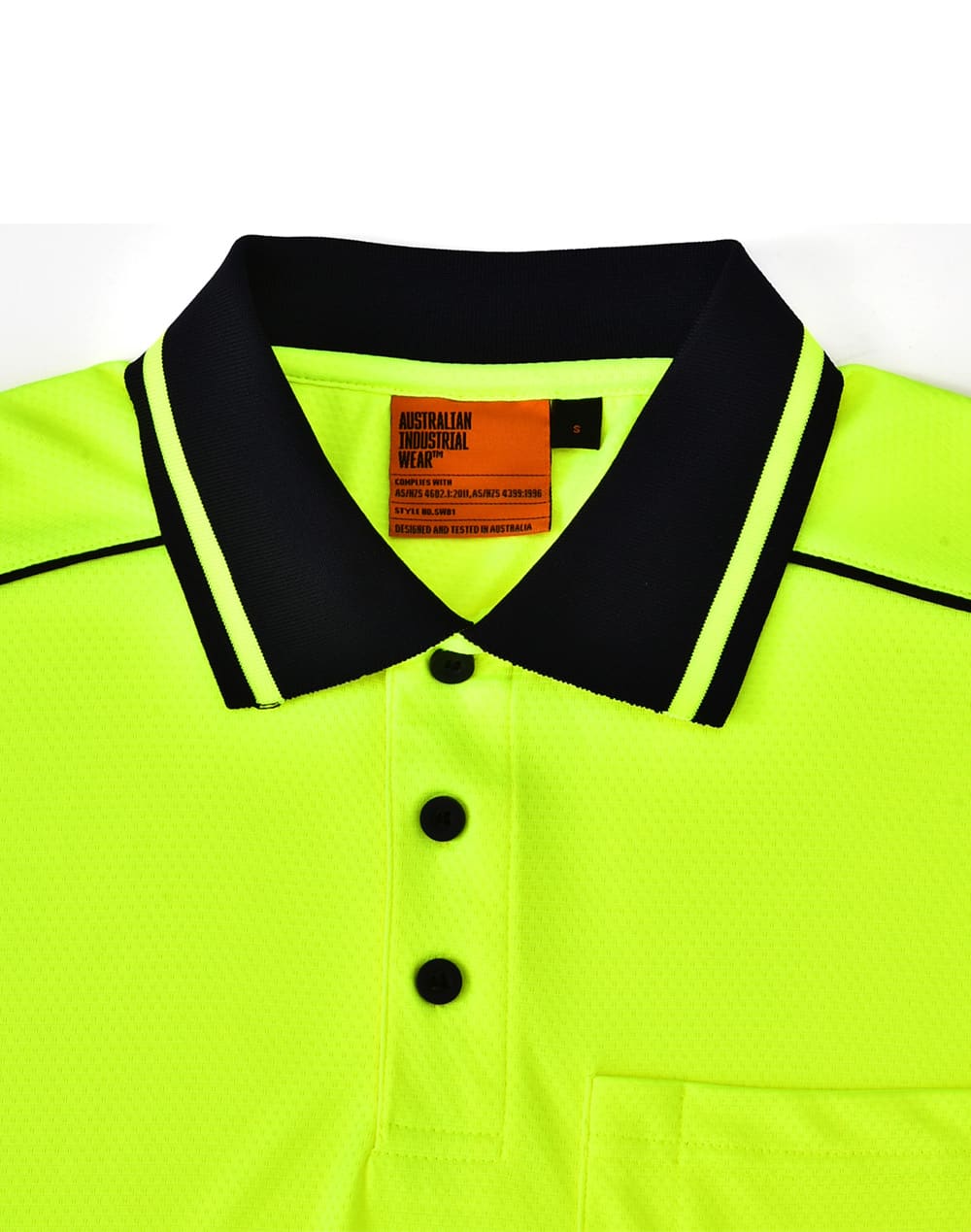 Unisex HiVis Bamboo Charcoal S/S Polo [53-SW81]