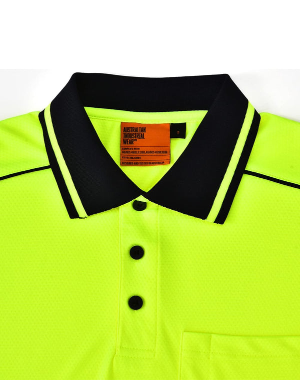 Unisex HiVis Bamboo Charcoal S/S Polo [53-SW81]