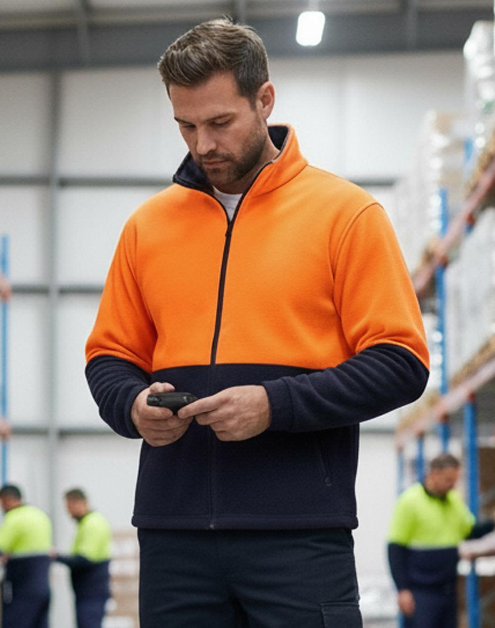 HiVis Polar Fleece Full Zip Jacket [53-SW84]