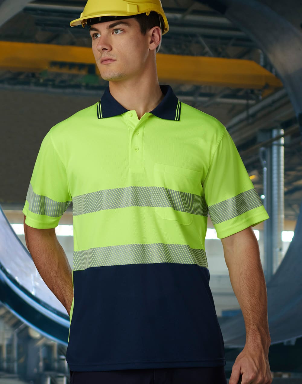 Unisex Cooldry Segmented Ss Polo [53-SW85]