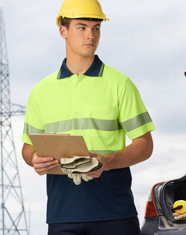 Unisex Cooldry Segmented Ss Polo [53-SW85]