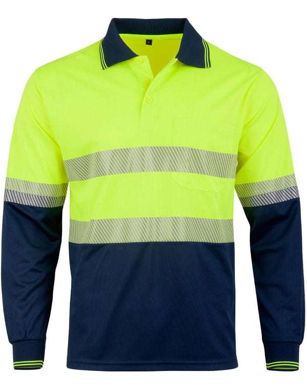 Unisex Cooldry Segmented Ls Polo [53-SW86]