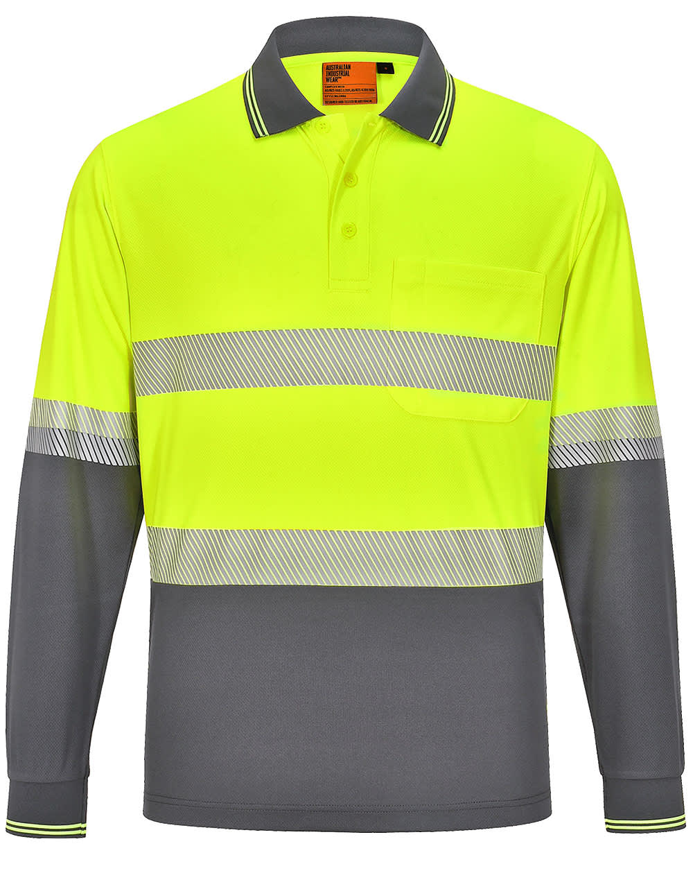 Unisex Cooldry Segmented Ls Polo [53-SW86]