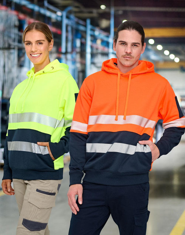 HiVis Two Tone Safety Hoodie With Segmented Tapes [53-SW88]