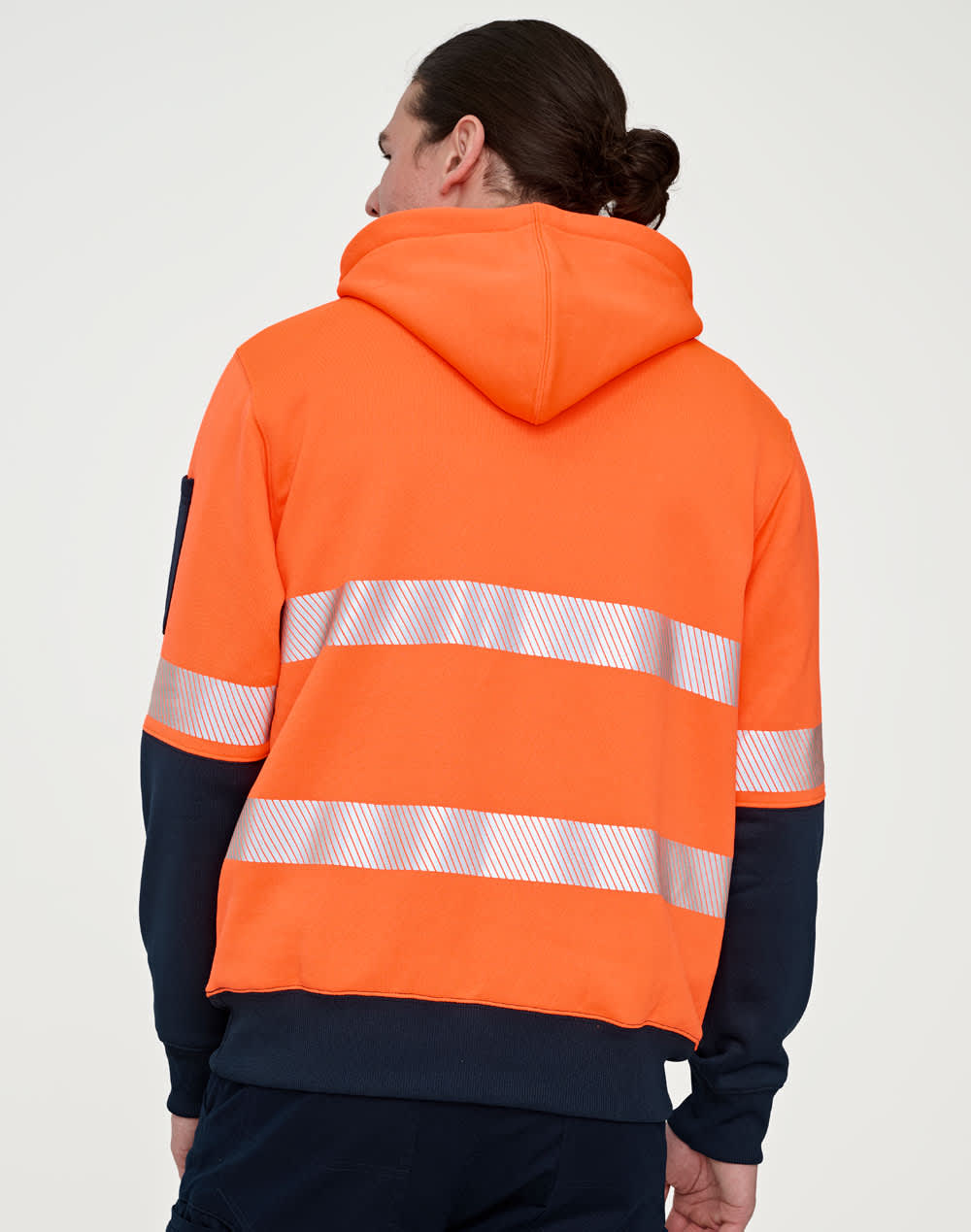 HiVis Two Tone Safety Hoodie With Segmented Tapes [53-SW88]
