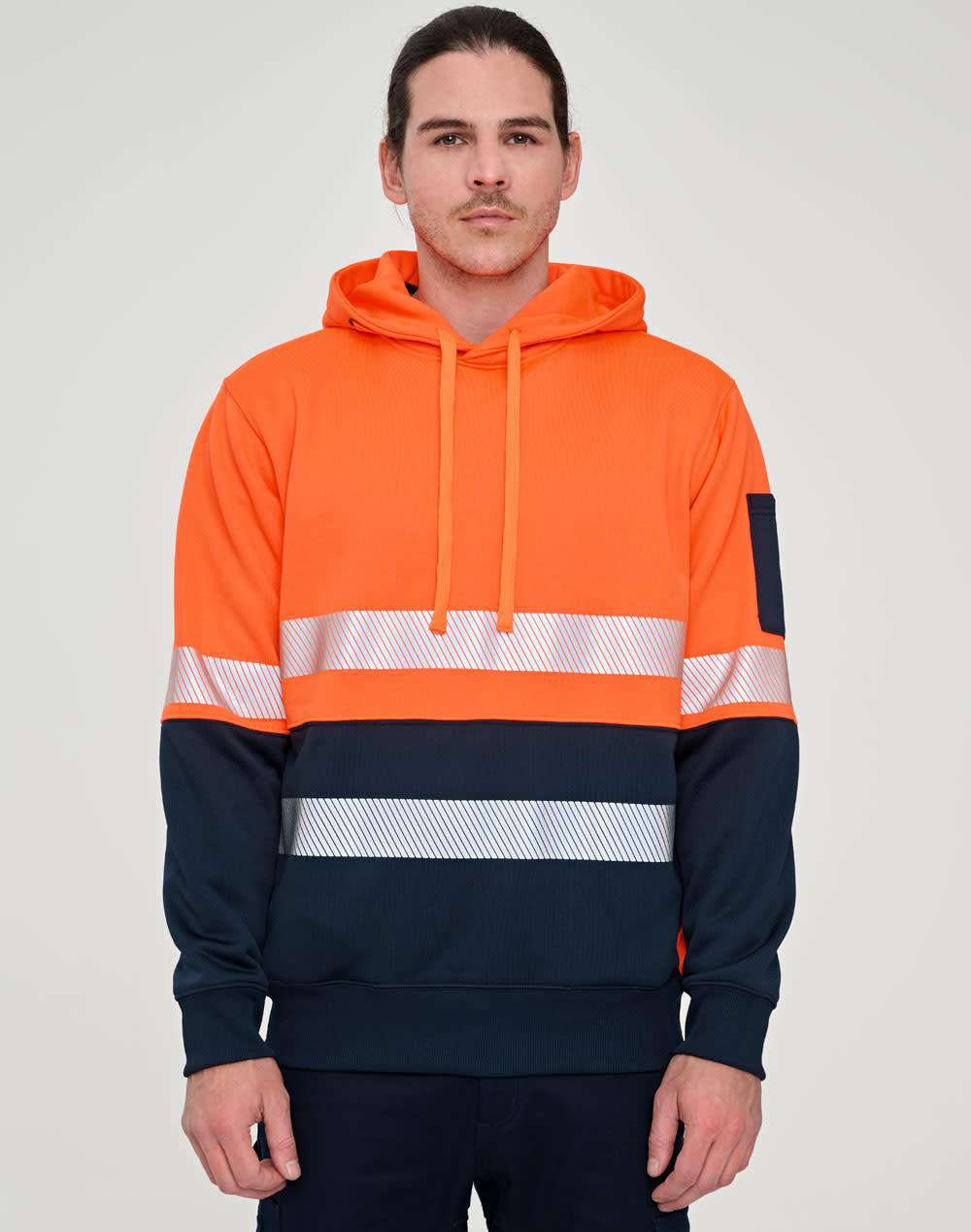 HiVis Two Tone Safety Hoodie With Segmented Tapes [53-SW88]