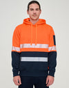 HiVis Two Tone Safety Hoodie With Segmented Tapes [53-SW88]