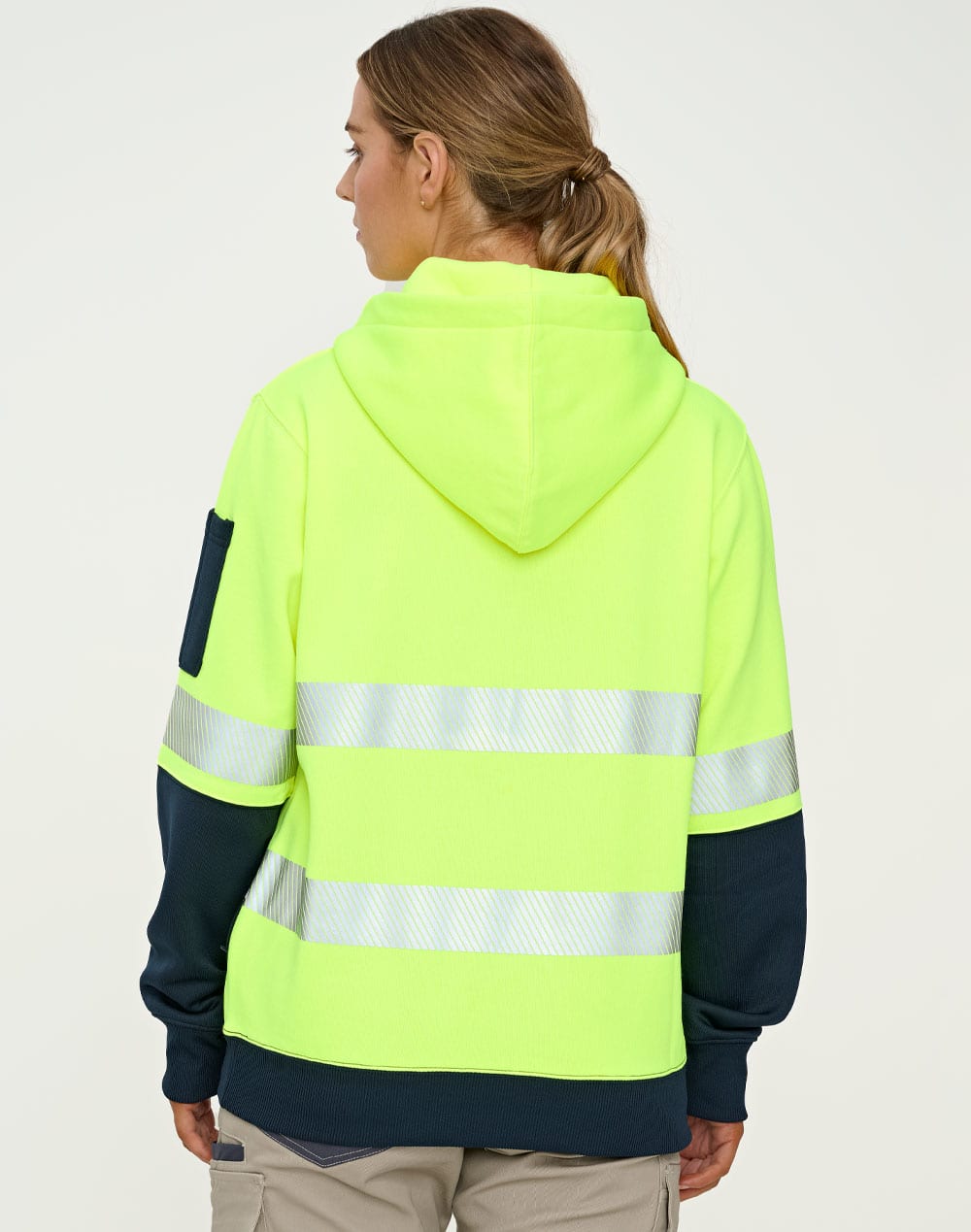 HiVis Two Tone Safety Hoodie With Segmented Tapes [53-SW88]