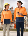HiVis Sustainable CoolBreeze TrueDry Safety L/S Polo [53-SW90]