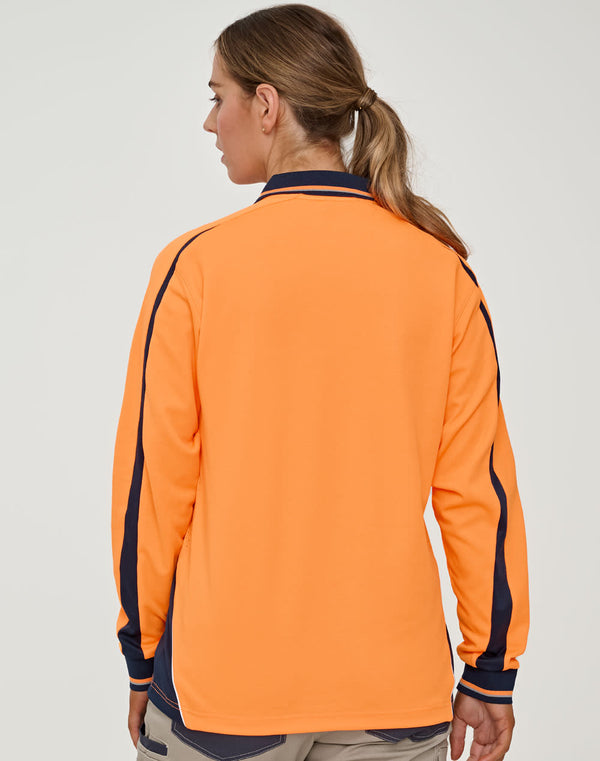 HiVis Sustainable CoolBreeze TrueDry Safety L/S Polo [53-SW90]