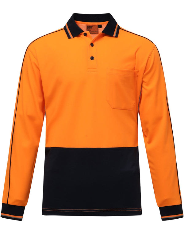 HiVis Sustainable CoolBreeze TrueDry Safety L/S Polo [53-SW90]