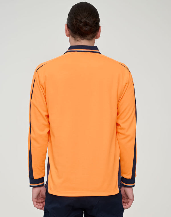 HiVis Sustainable CoolBreeze TrueDry Safety L/S Polo [53-SW90]