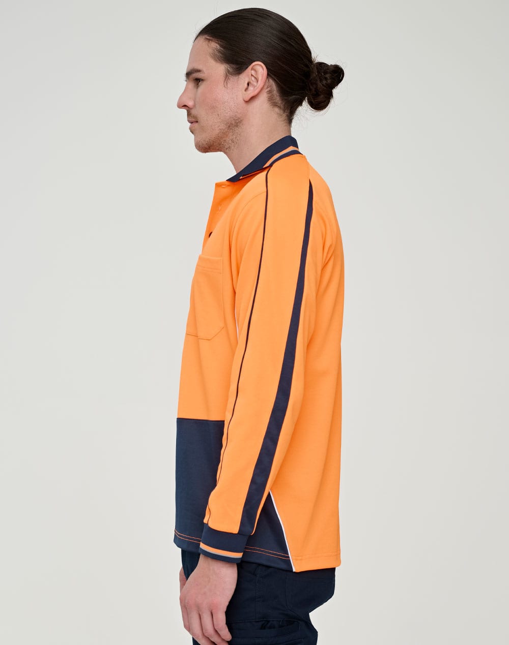 HiVis Sustainable CoolBreeze TrueDry Safety L/S Polo [53-SW90]