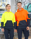 HiVis Two Tone Water Resistant Fleece Hoodie [53-SW91]