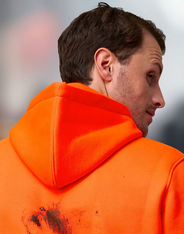 HiVis Two Tone Water Resistant Fleece Hoodie [53-SW91]