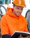 HiVis Two Tone Water Resistant Fleece Hoodie [53-SW91]