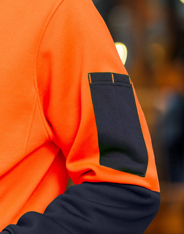 HiVis Two Tone Water Resistant Fleece Hoodie [53-SW91]