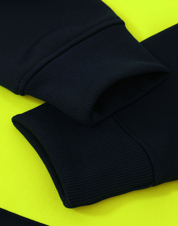HiVis Two Tone Water Resistant Fleece Hoodie [53-SW91]