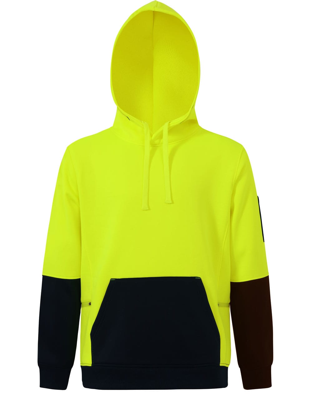 HiVis Two Tone Water Resistant Fleece Hoodie [53-SW91]