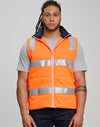 Unisex Hi Vis Hooded Puffer Vest [53-SW93]