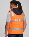 Unisex Hi Vis Hooded Puffer Vest [53-SW93]