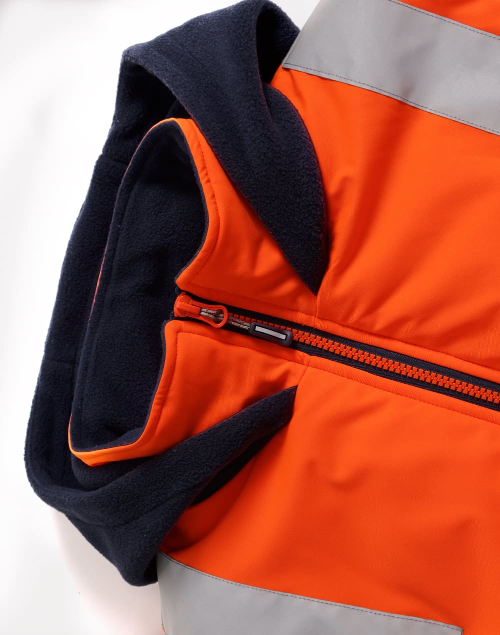 Unisex Hi Vis Hooded Puffer Vest [53-SW93]