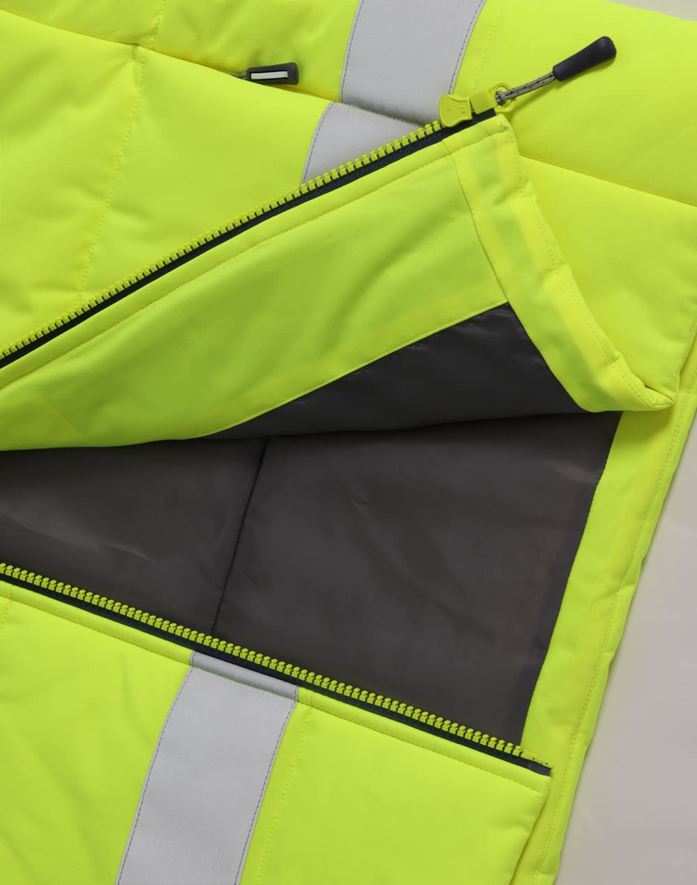 Unisex Hi Vis Hooded Puffer Vest [53-SW93]