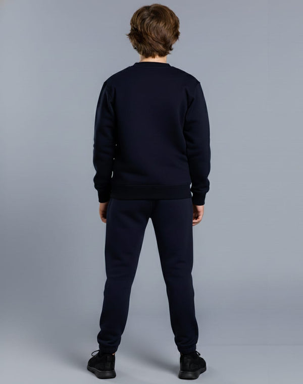 Kids fleecy trackpants with Zip Cuffs and knee padding [53-TP01K]