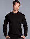 mens cotton crew neck L/S tee [53-TS02]