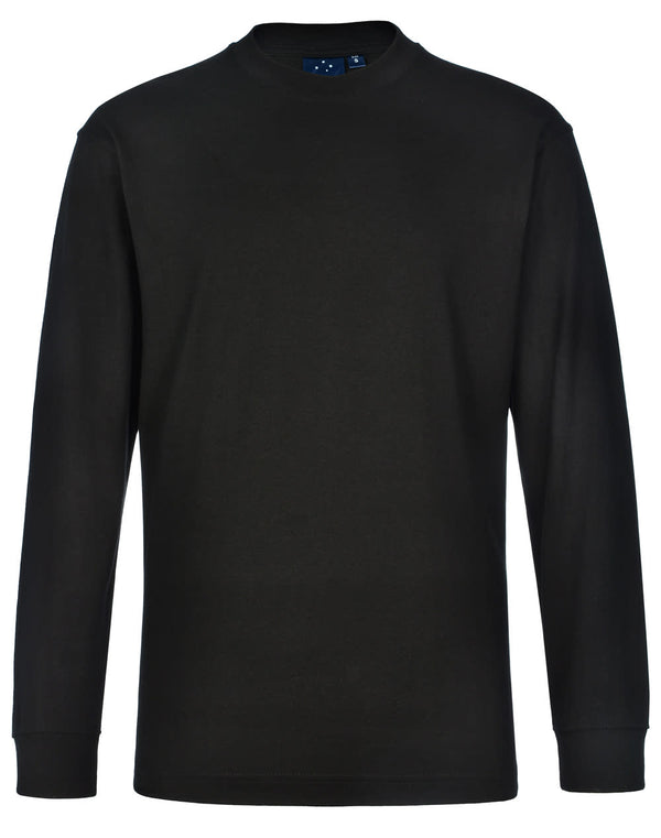 mens cotton crew neck L/S tee [53-TS02]