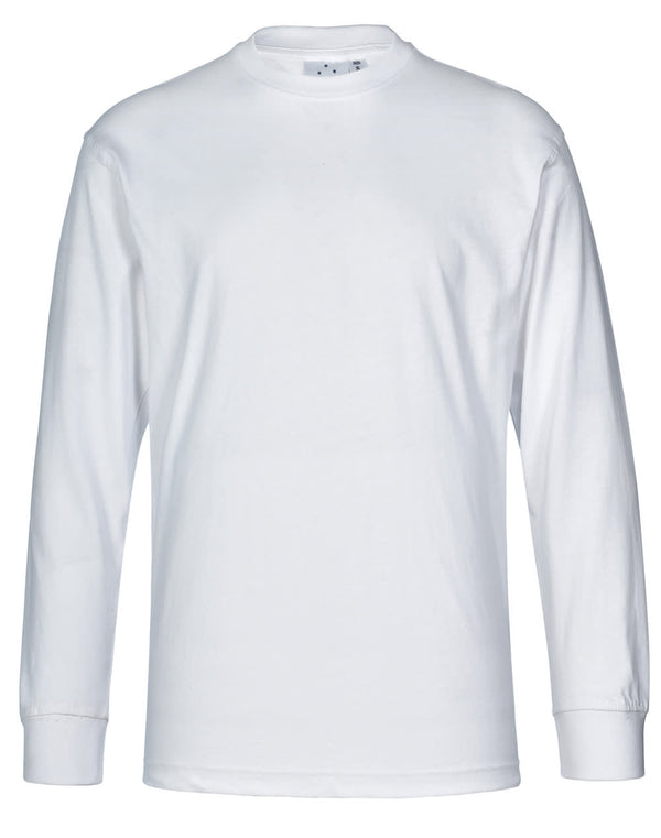 mens cotton crew neck L/S tee [53-TS02]