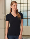 Ladies VNeck S/S Tee [53-TS04A]