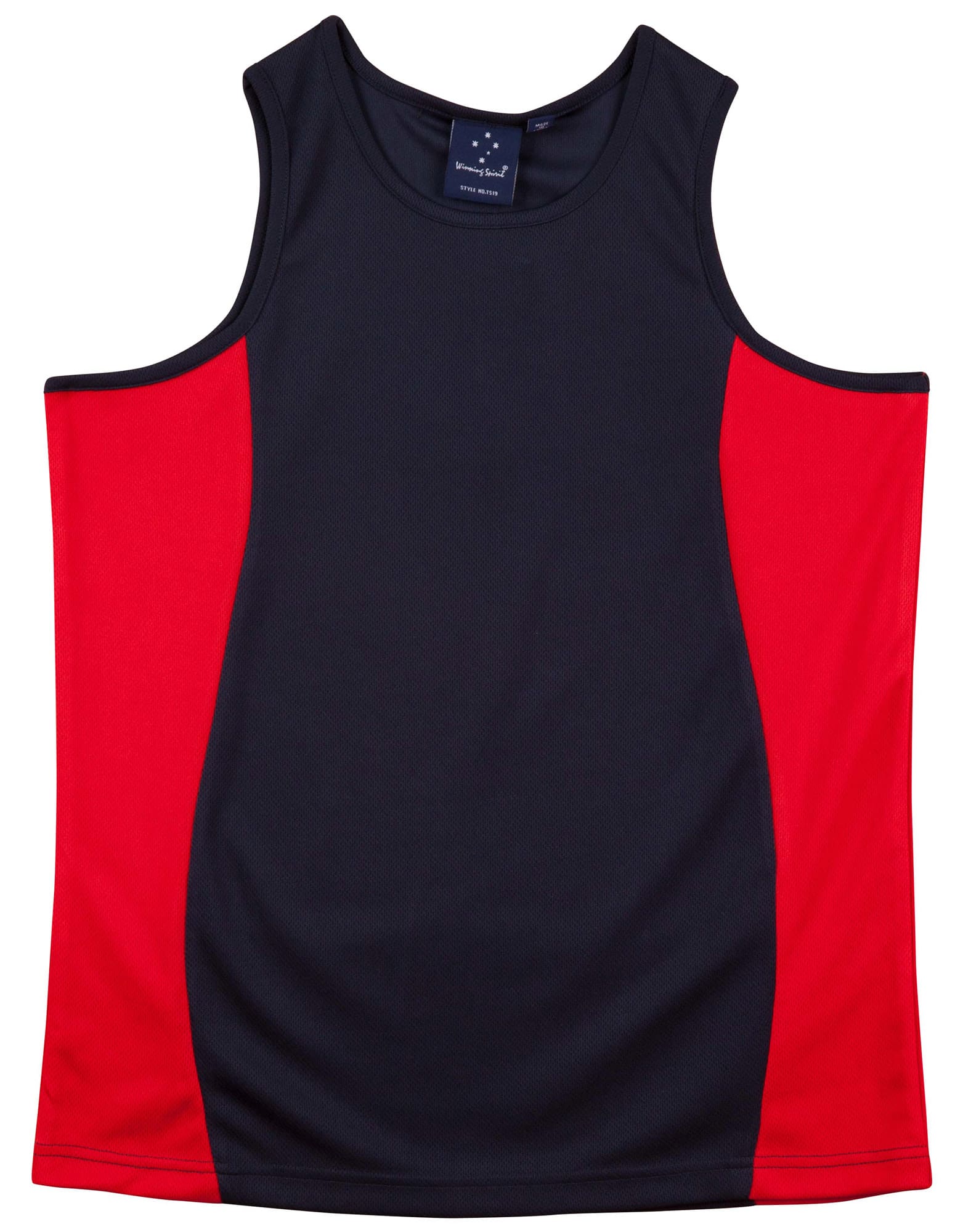 Mens TrueDry Contrast Mesh Singlet [53-TS19A]