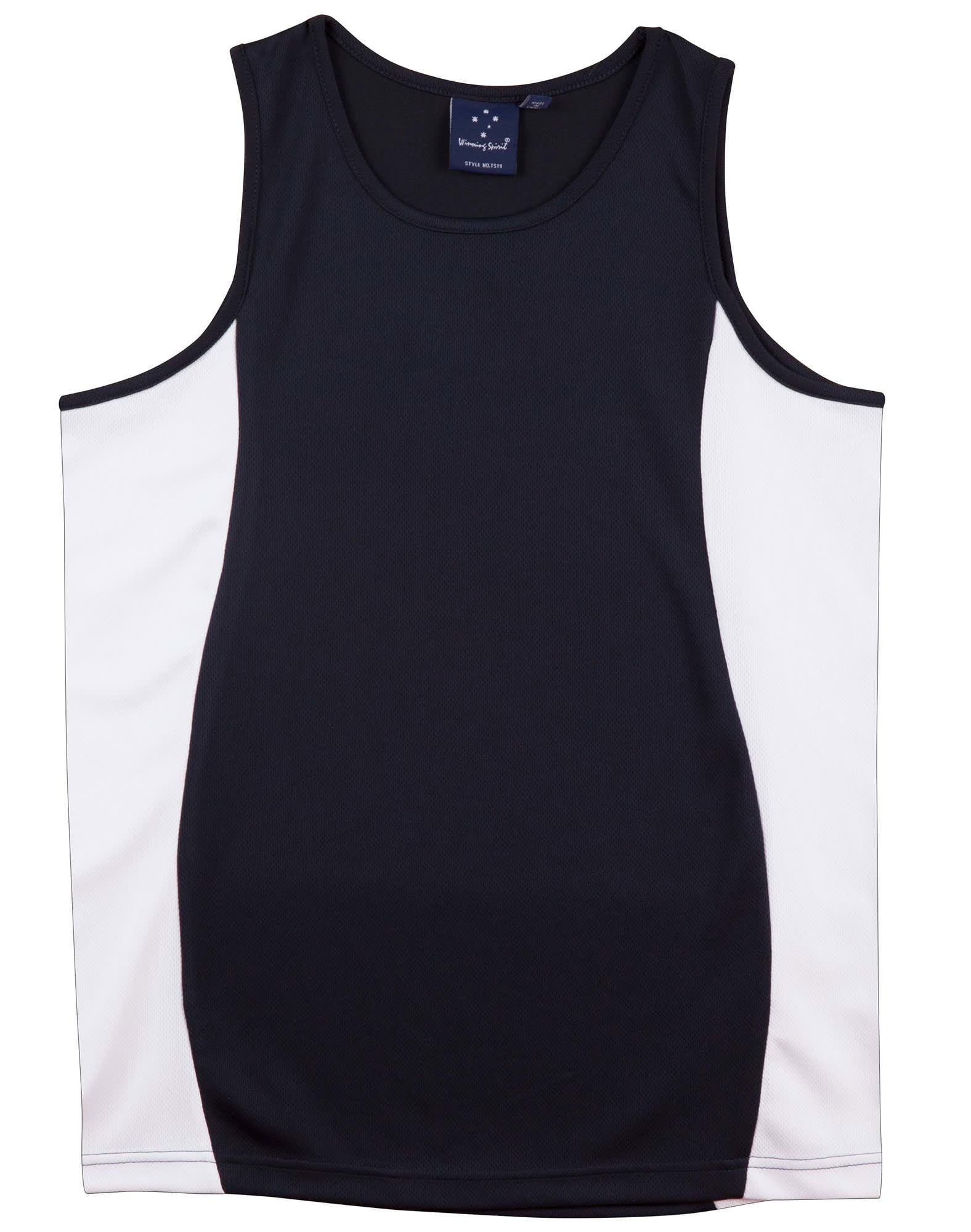Mens TrueDry Contrast Mesh Singlet [53-TS19A]