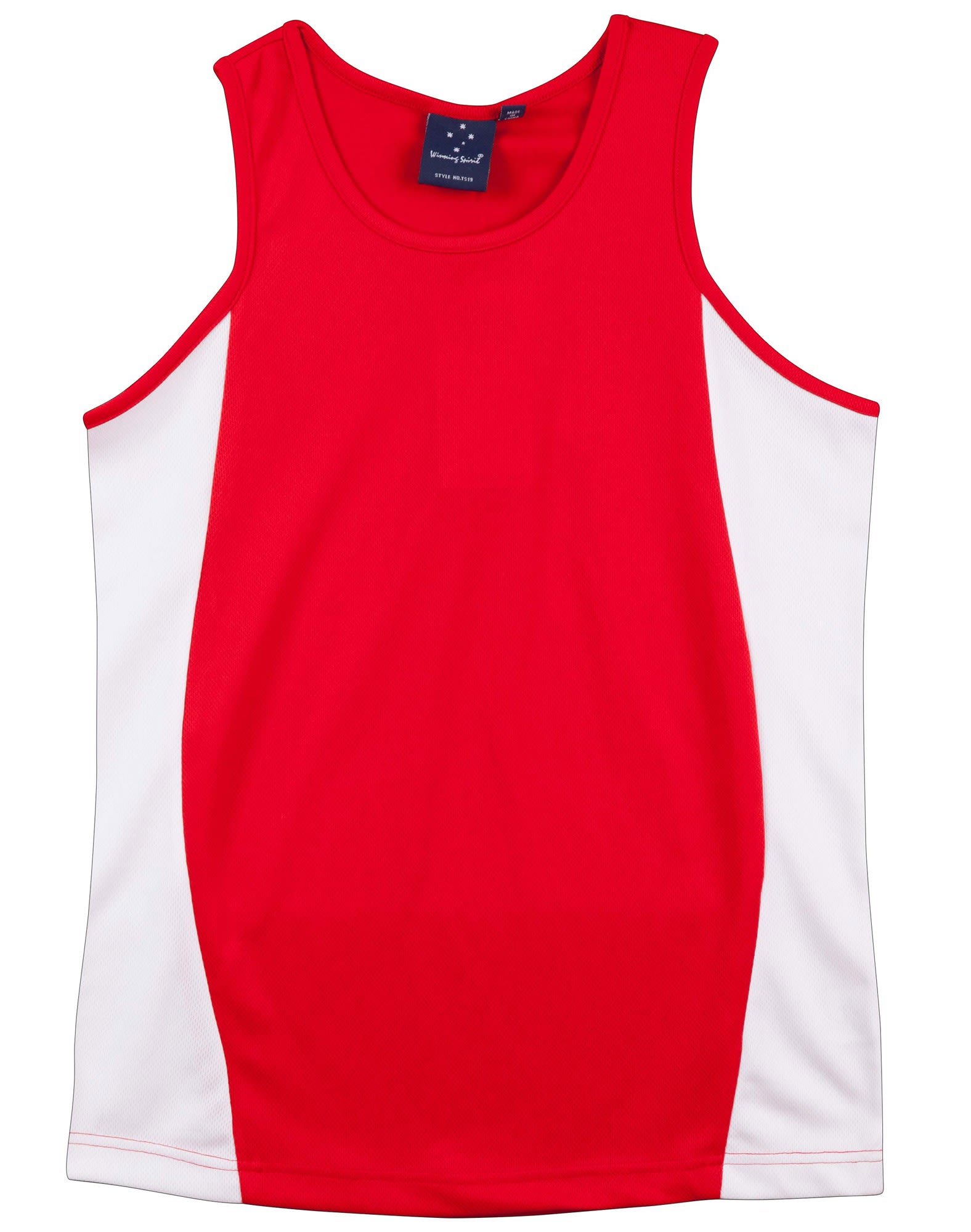 Mens cooldry contrast mesh singlet [53-TS19]