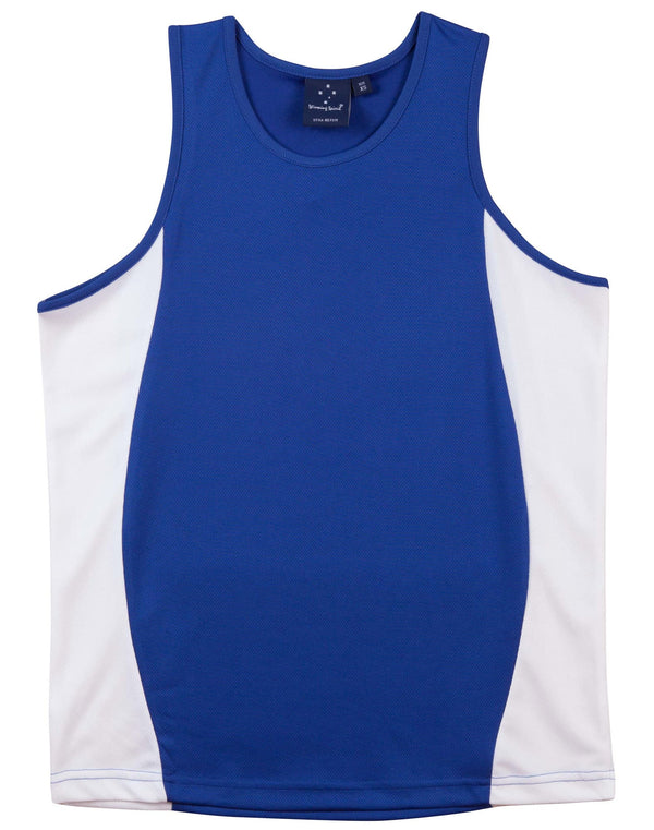 Mens TrueDry Contrast Mesh Singlet [53-TS19A]