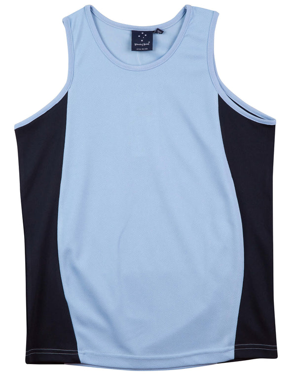 Mens TrueDry Contrast Mesh Singlet [53-TS19A]