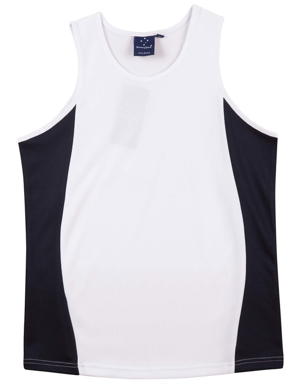 Mens TrueDry Contrast Mesh Singlet [53-TS19A]