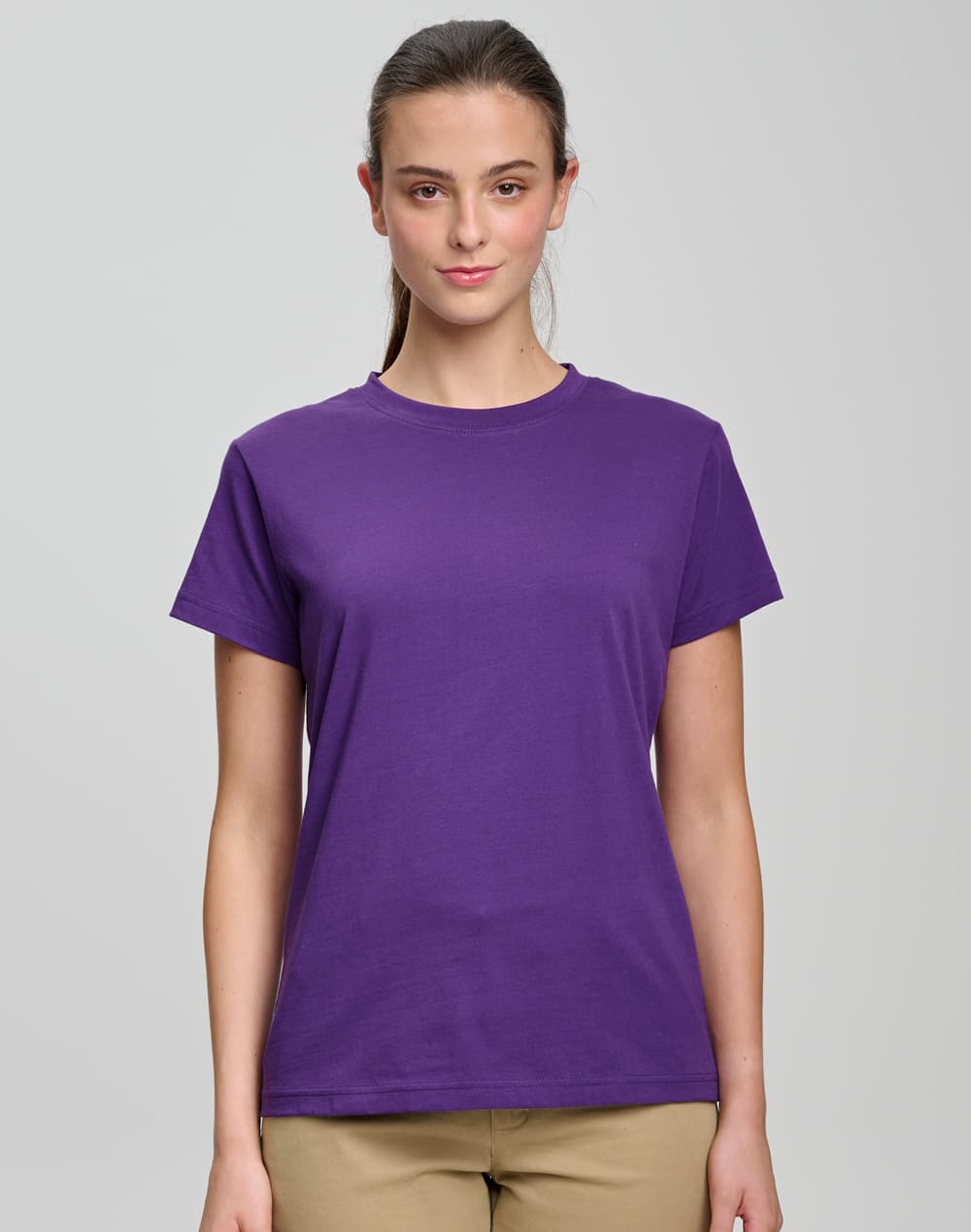 Ladies Cotton Semi Fitted Tee [53-TS38]