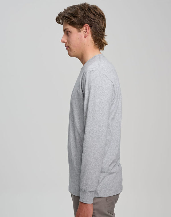 Mens Premium Cotton Face L/S Tee Shirt [53-TS47]