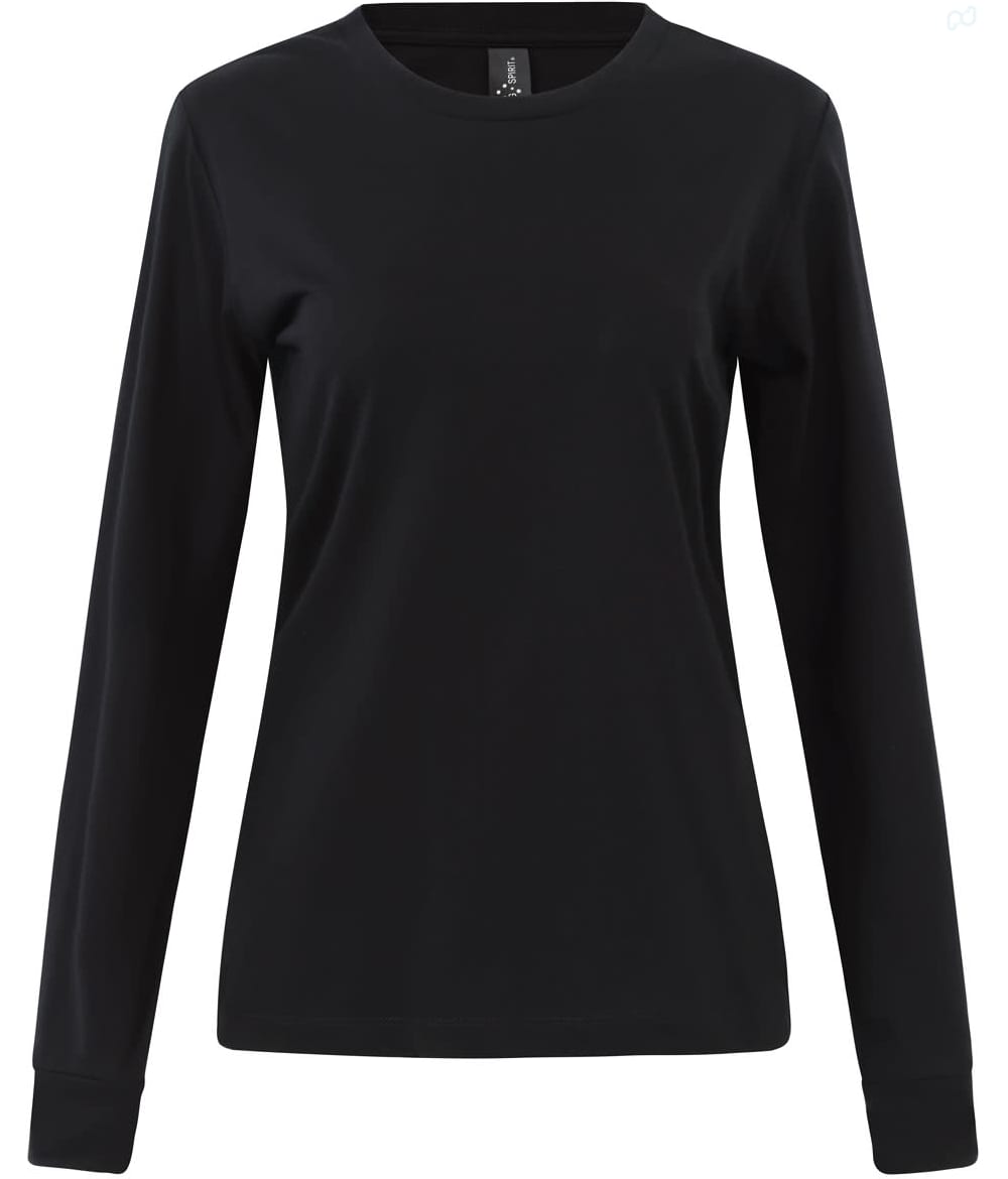 Ladies Premium Cotton Face L/S Tee Shirt [53-TS48]