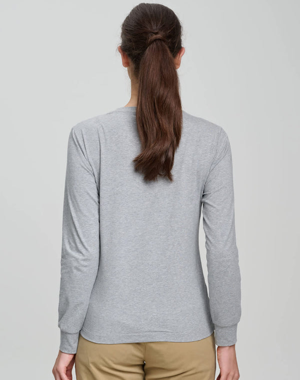 Ladies Premium Cotton Face L/S Tee Shirt [53-TS48]
