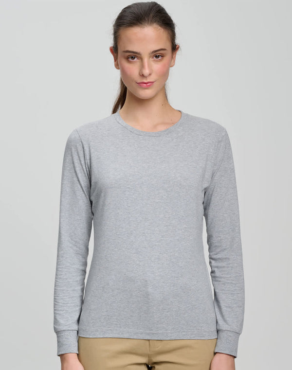 Ladies Premium Cotton Face L/S Tee Shirt [53-TS48]