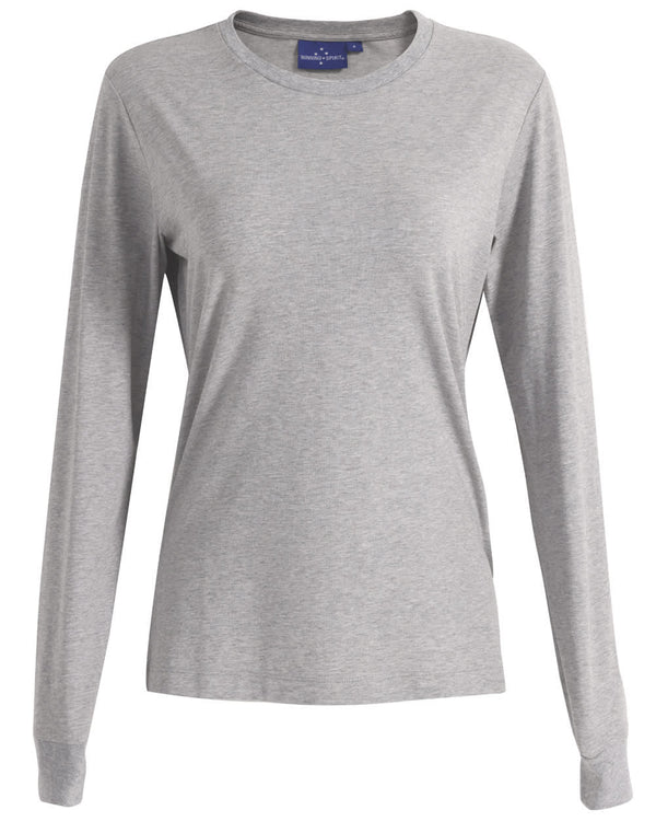 Ladies Premium Cotton Face L/S Tee Shirt [53-TS48]